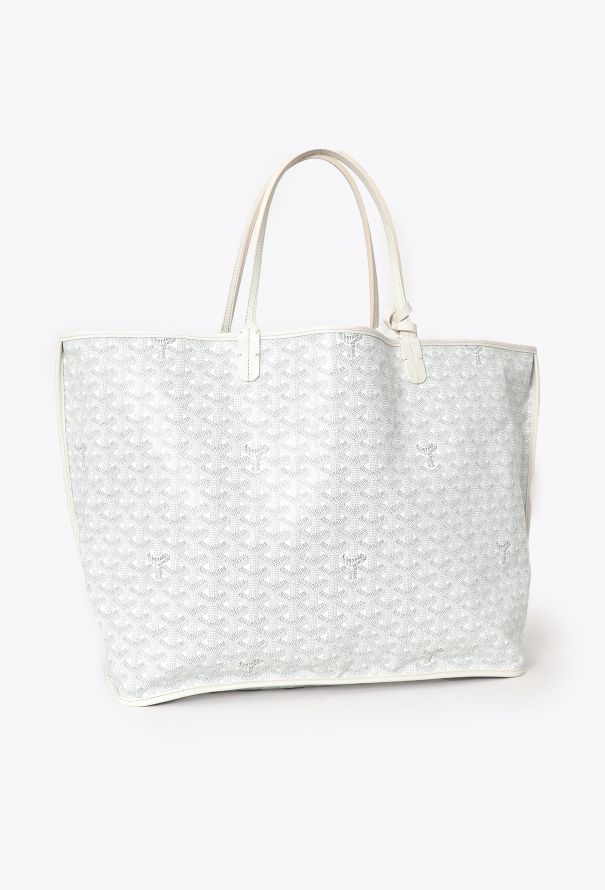 Goyard Saint Louis PM Tote Bag White Goyardine canvas - 2