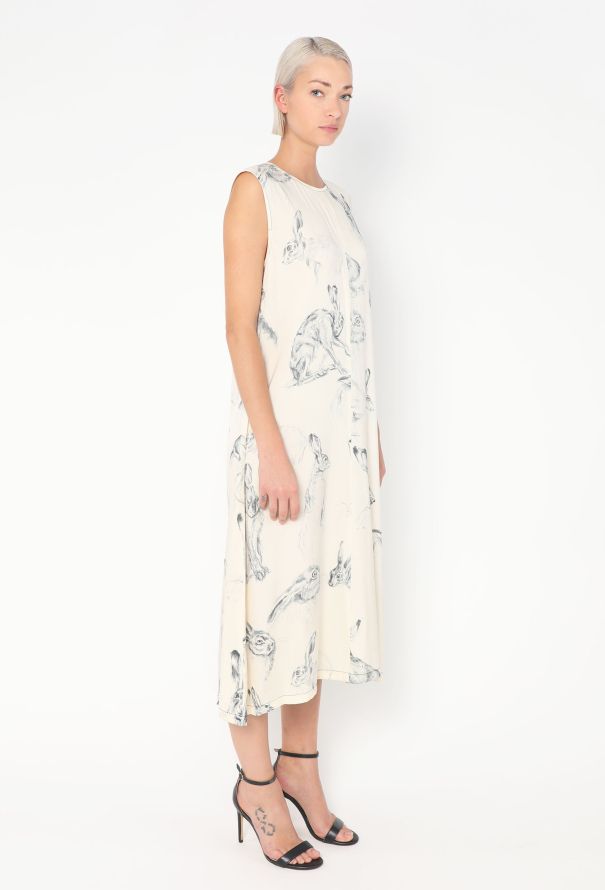 Céline F/W 2015 Wonderland White Silk Dress - 4 Céline F/W 2015 Wonderland White Silk Dress - 4