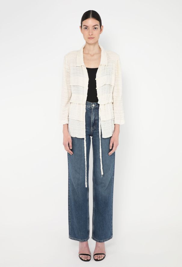 Chanel 2006 Tiered Tweed Drawstring Jacket - 3