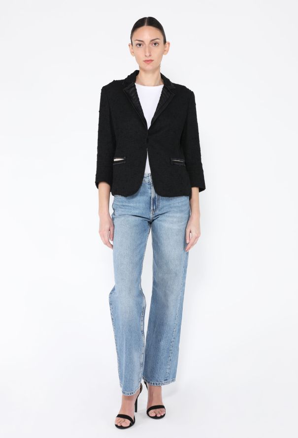 Prada Early 2000s Wool Tweed Blazer - 2