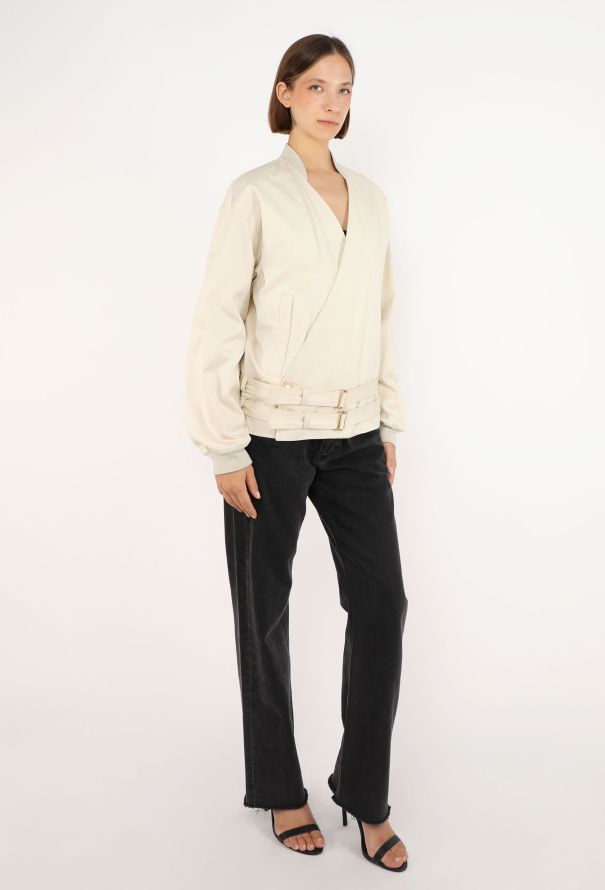 Saint Laurent Elbaz Belted Wrap Bomber Jacket, 2000 - 5