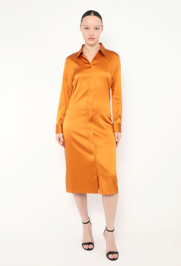 Bottega Veneta 2019 Silk Charmeuse Shirt Dress - 1