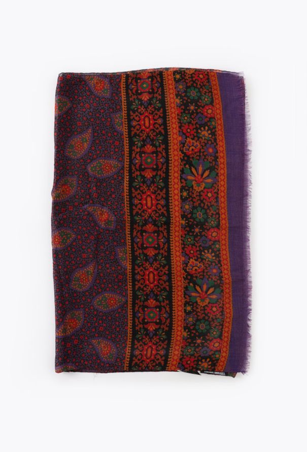 Saint Laurent Vintage Floral Paisley Scarf - 3 Saint Laurent Vintage Floral Paisley Scarf - 3