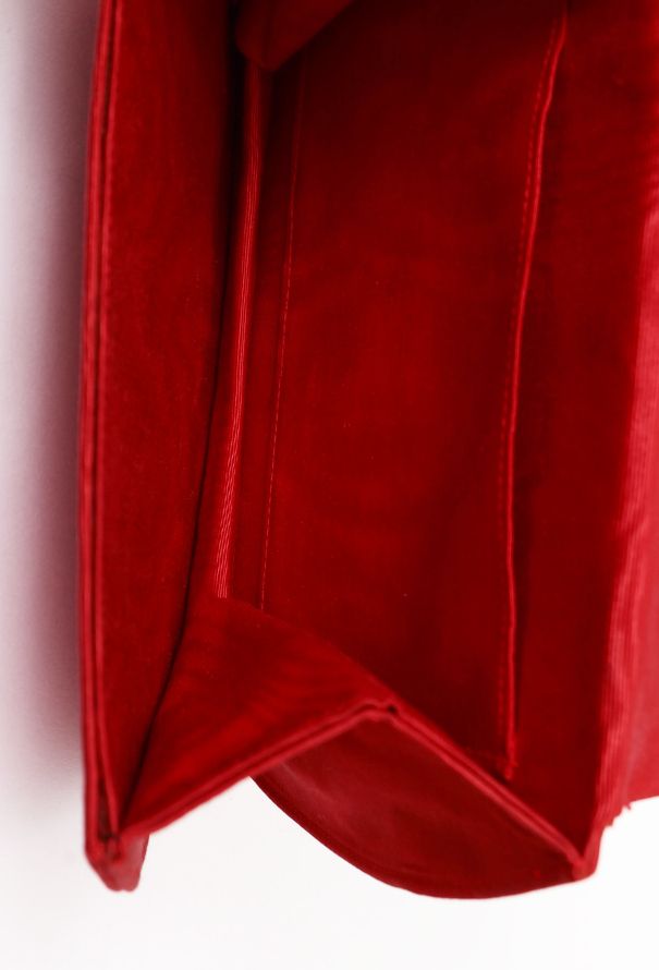 Saint Laurent '80 Couture Red Silk Clutch - 12