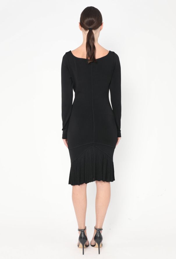 Alaïa S/S 1990 Bodycon Pleated Hem Dress - 5 Alaïa S/S 1990 Bodycon Pleated Hem Dress - 5