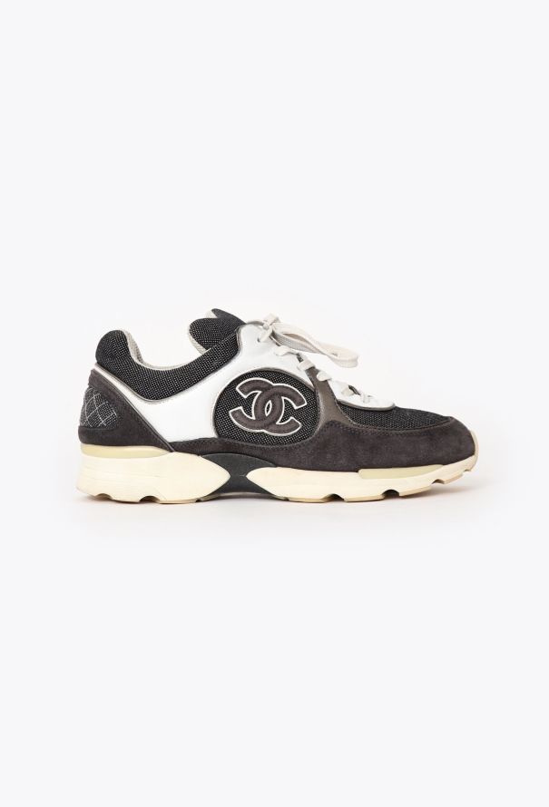 Chanel Panelled Suede 'CC' Sneakers - 1