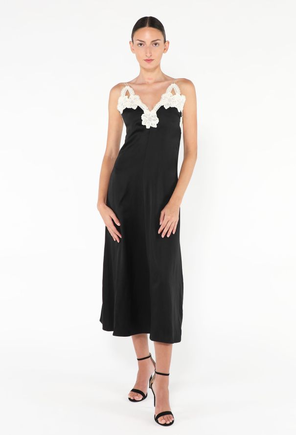 Jil Sander 2023 Guipure Trim Slip Dress - 1