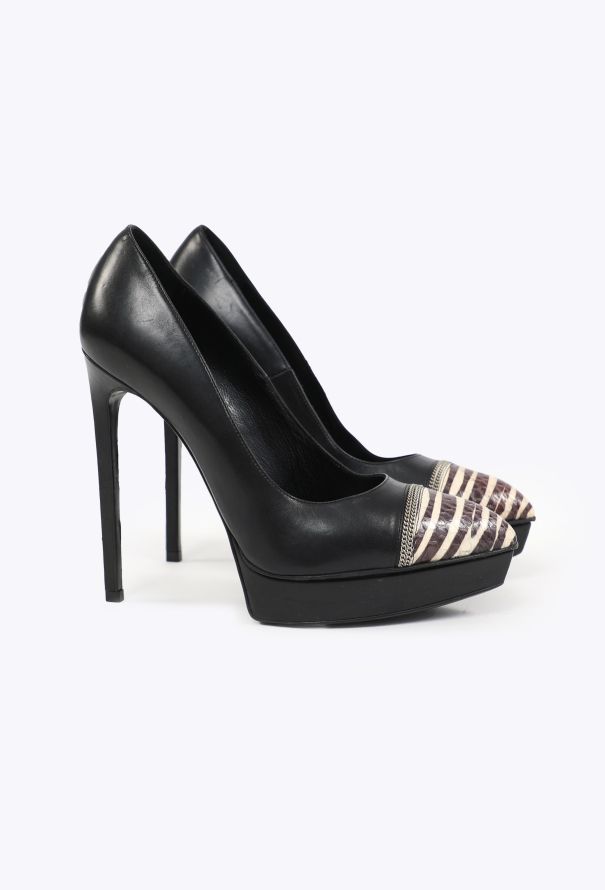 Saint Laurent S/S 2013 Janis Snakeskin Pumps - 3