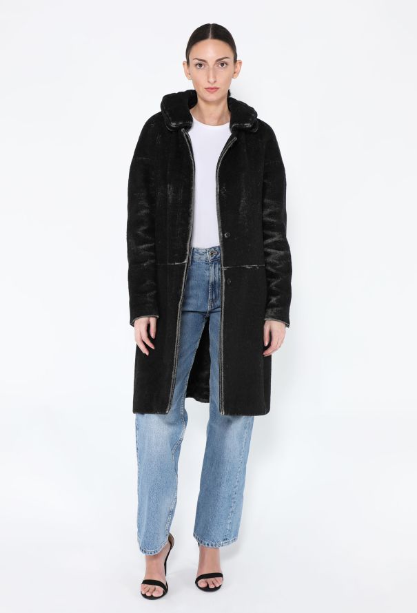 Helmut Lang Rare F/W 2000 Wool Brushed Peacoat - 3