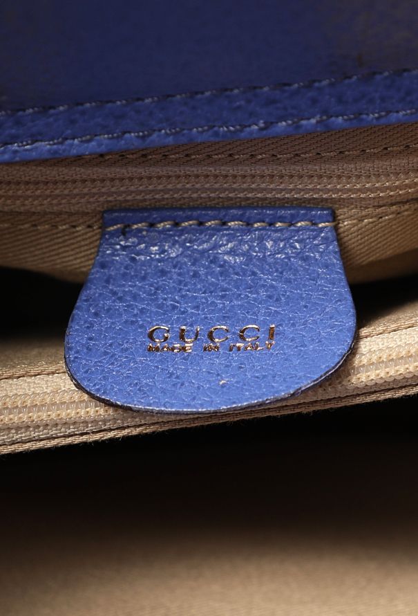 Gucci Blue Diana Bamboo Tote Bag - 11