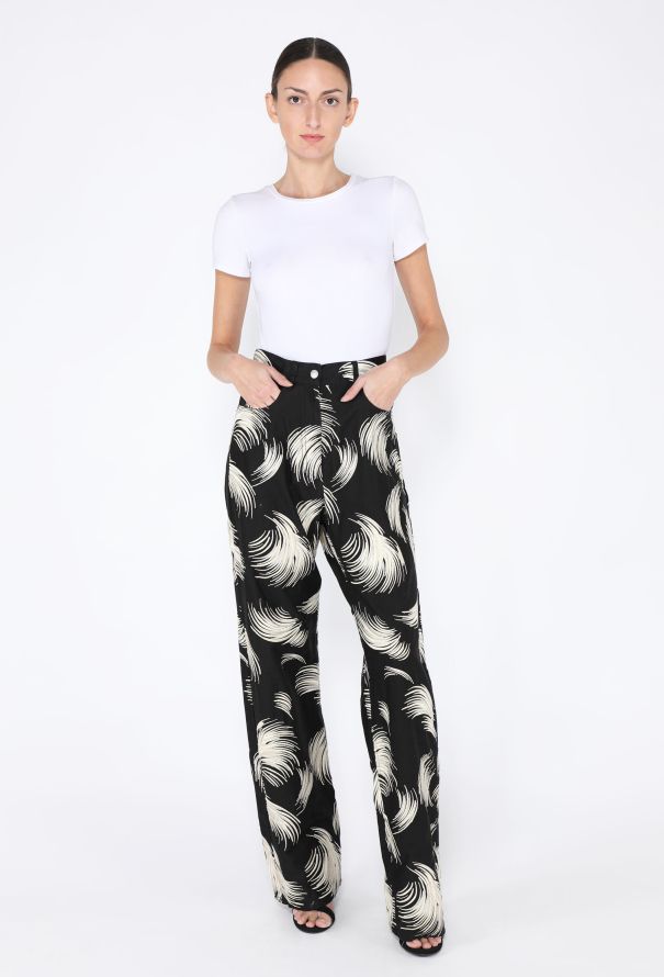 Dries Van Noten S/S 2016 Embroidered Wide Leg Pants - 3