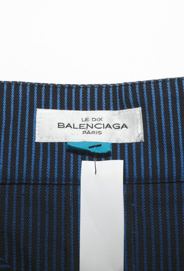 Balenciaga S/S 2001 Pinstripe Denim Skirt - 5