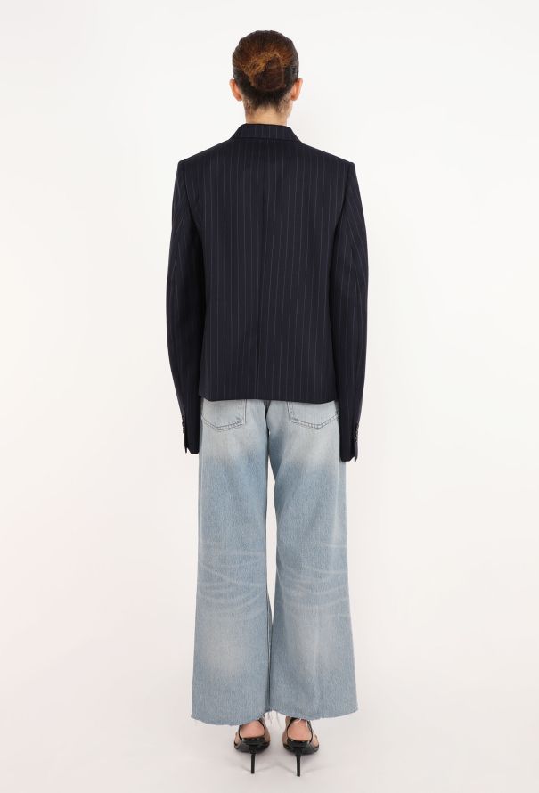Loewe Extended-Sleeve Pinstripe Blazer, S/S 2025 - 6
