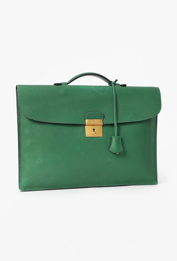 Hermès Vintage Courchevel Quirus Briefcase - 2
