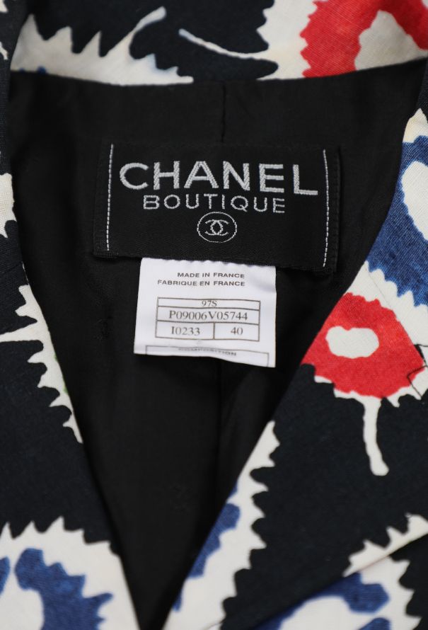Chanel 1997 Floral Printed Linen Vest - 5