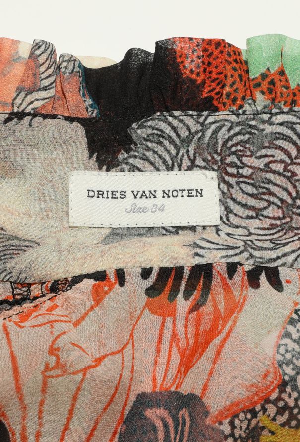 Dries Van Noten S/S 2017 Printed Chiffon Tunic - 5