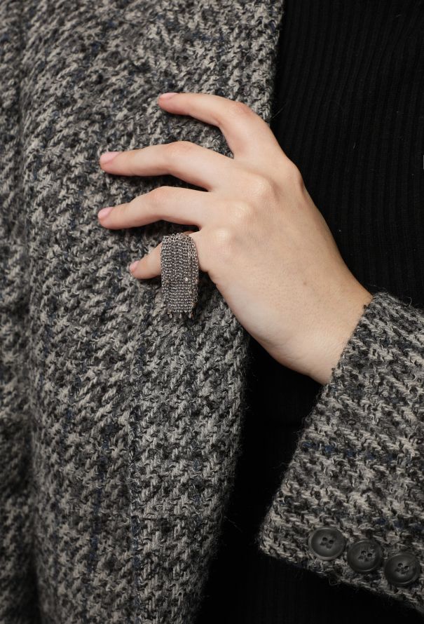 Modern Fine Jewelry Solange 18k White Gold & Diamond Fringe Ring - 2