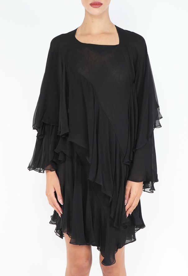 Gucci Tom Ford '90s Draped Chiffon Dress - 4