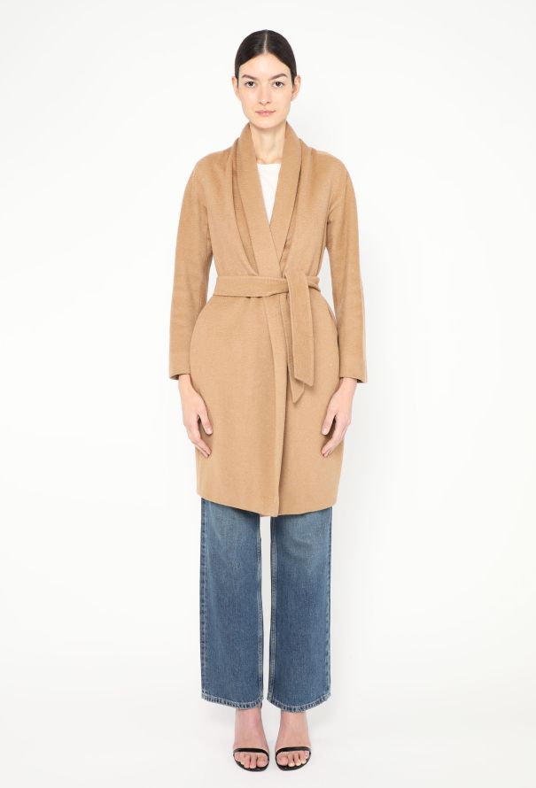 Max Mara Belted Camel Coat - 1