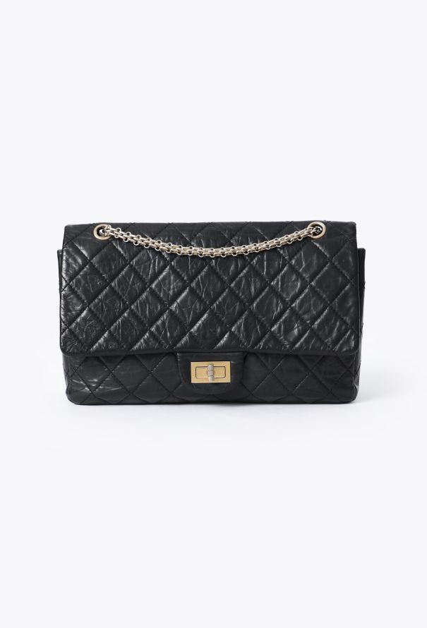 Chanel Black 2.55 Jumbo Flap Bag - 1