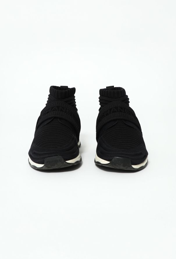 Chanel Sock Sneakers Black ココマーク 24㎝ Chanel Sock Sneakers Black ココマーク 24㎝