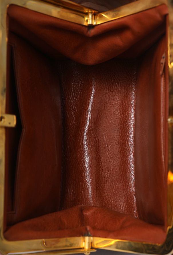Judith Leiber Vintage Cognac Alligator Doctor Bag - 11