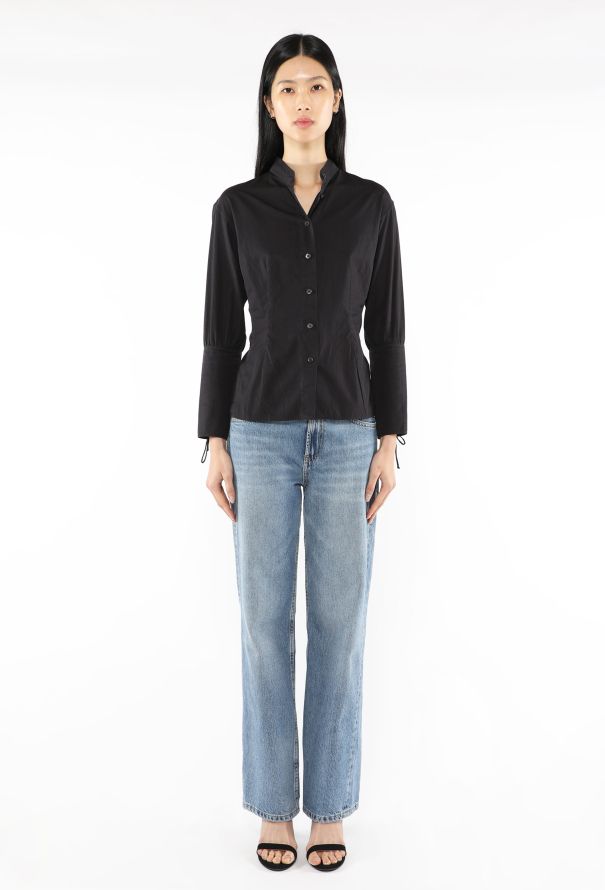 Saint Laurent Lace-Up Corset Cuff Shirt, 2001 - 1