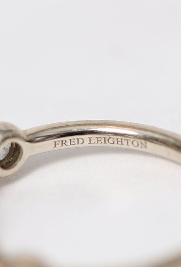 Vintage Fine Jewelry Fred Leighton 18K White Gold & Rose-Cut Diamond Ring - 4