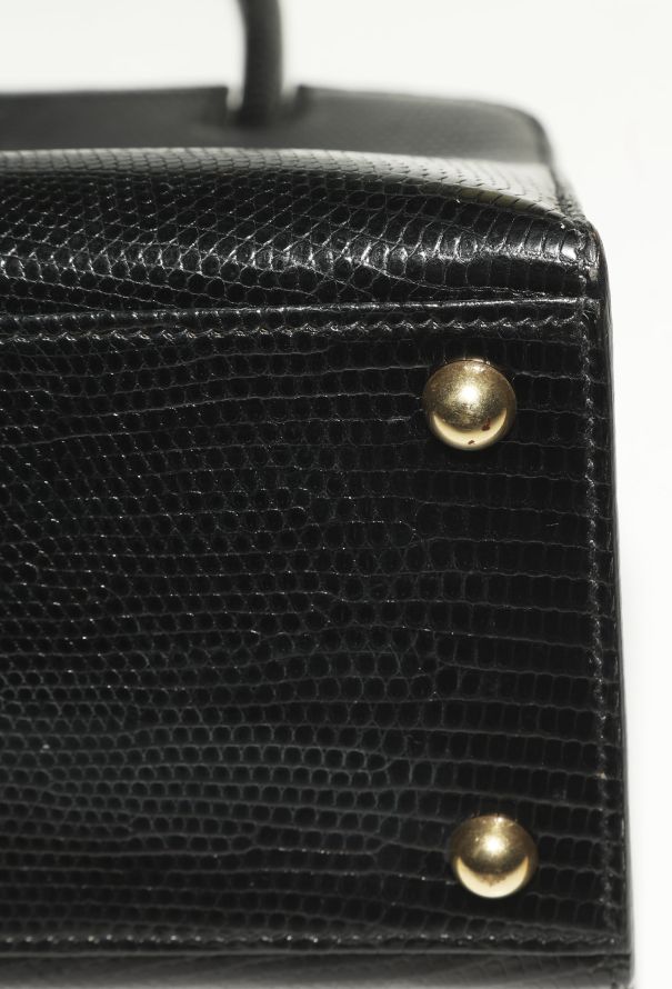 Hermès Black Varanus Niloticus Lizard Dalvi 30 - 15