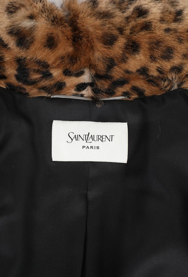 Saint Laurent Cheetah Print Fur-Effect Peacoat, 2025 - 7