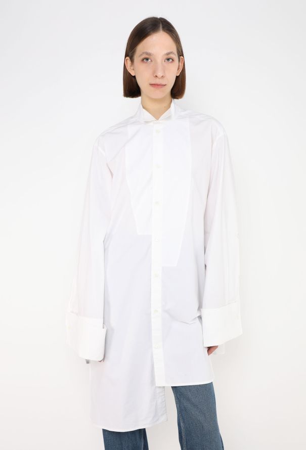 Loewe 2023 Asymmetrical Cotton Shirt - 1