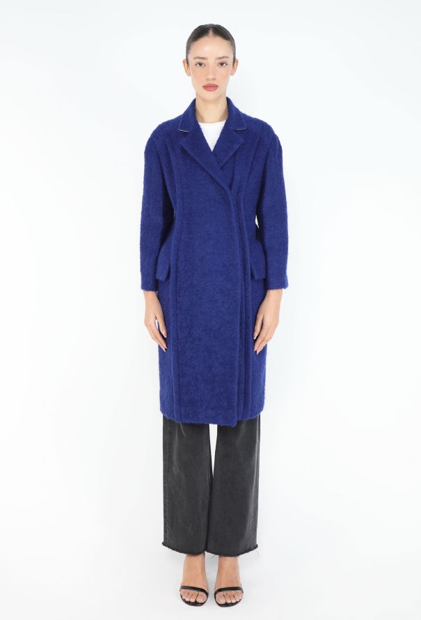 Dior Raf Simons 2014 Mohair Notched Coat - 1