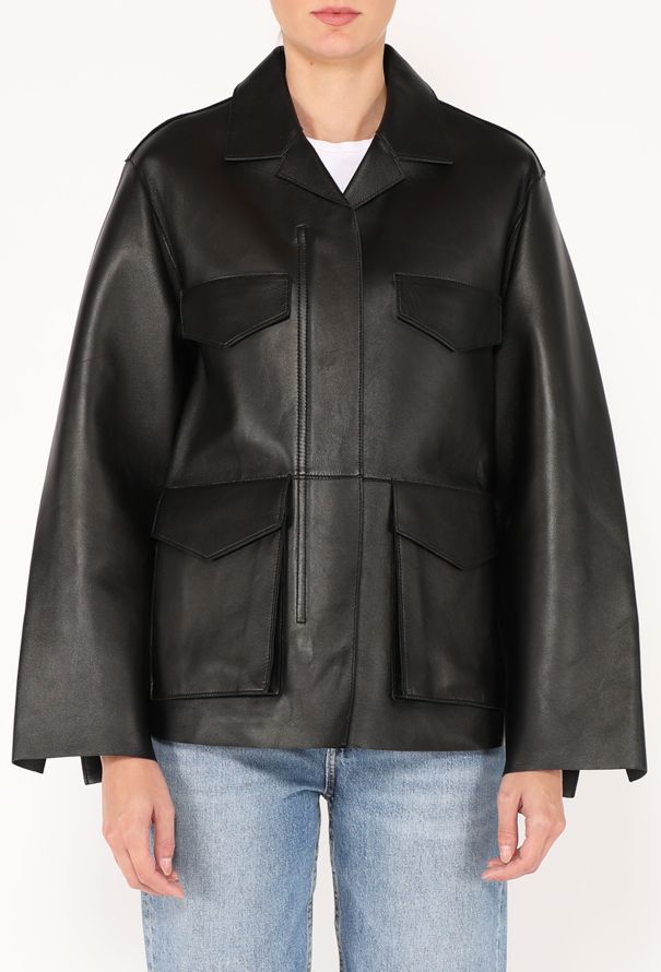 Toteme 2025 Army Leather Jacket - 1