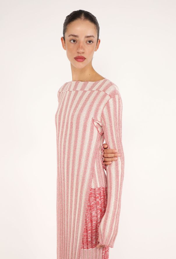 Céline Ribbed Knit Chevron Dress, 2017 - 4