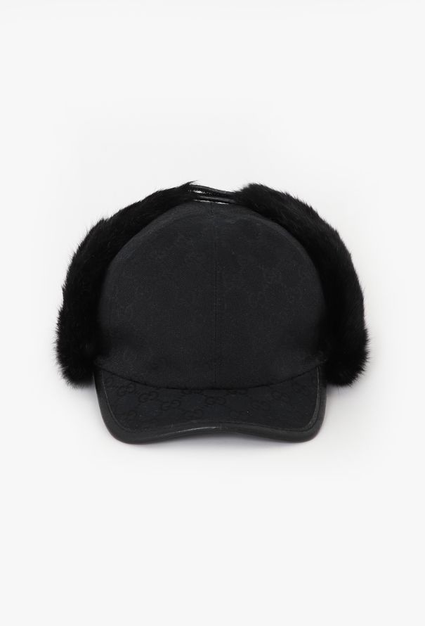 Gucci Rabbit Fur Monogram Cap - 3