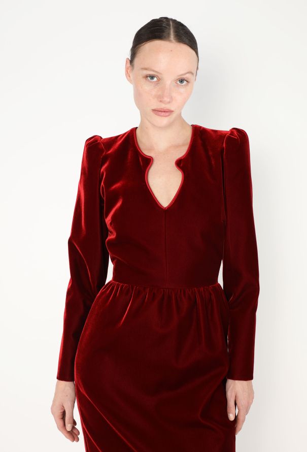 Saint Laurent F/W 2020 Sculpted Velvet Dress - 4