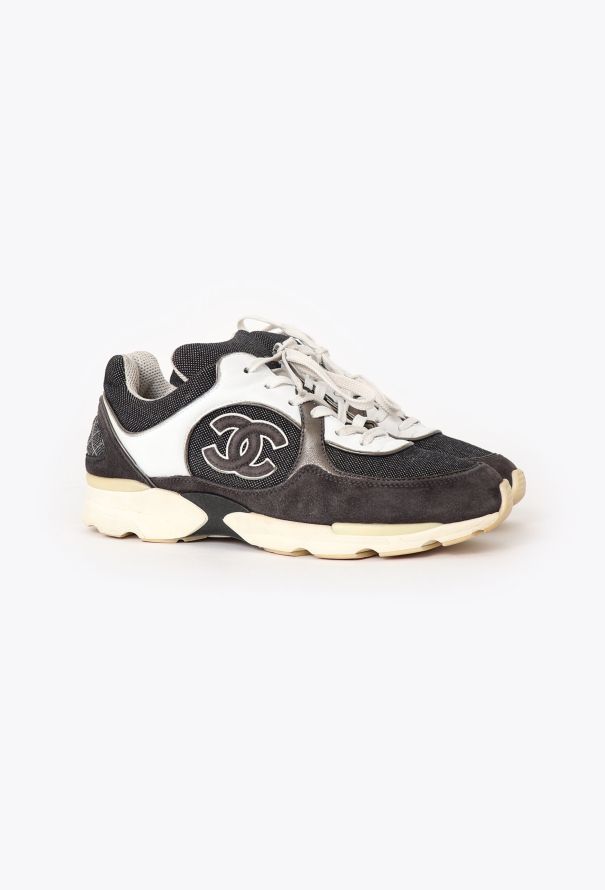 Chanel Panelled Suede 'CC' Sneakers - 2