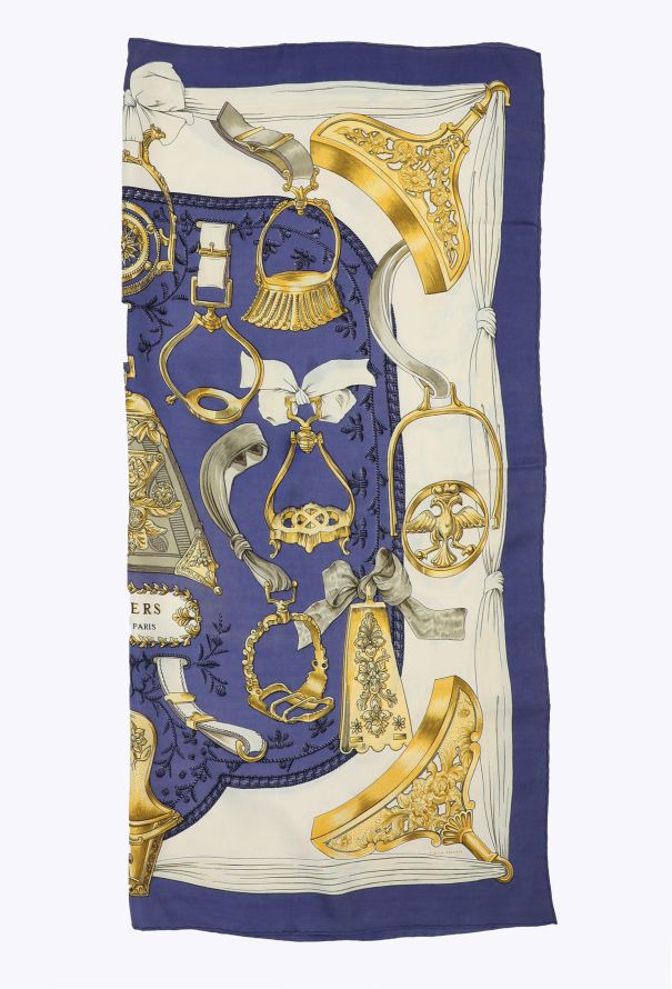 Hermès Vintage 'Etriers' 90cm Silk Carré - 3