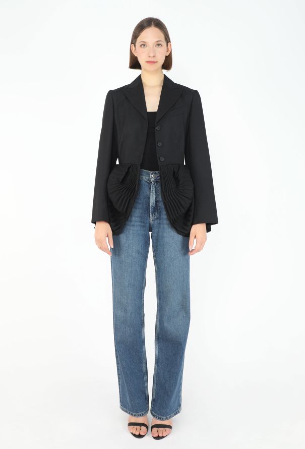 Romeo Gigli Fall 1995 Micro Pleated Peplum Blazer - 5