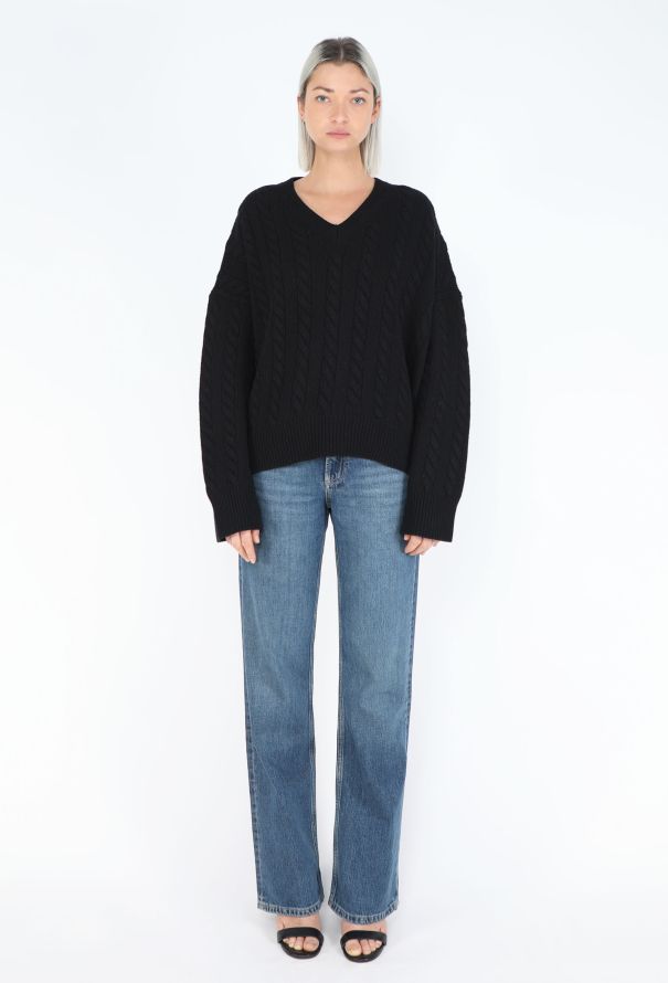 Loewe Cable-Knit Cropped Sweater - 2