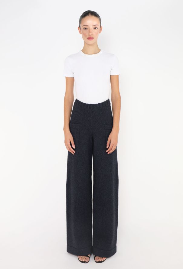Chanel Cashmere & Wool Knit Pants - 1