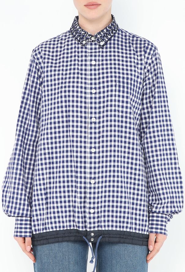 Sacai S/S 2014 Gingham Eyelet Shirt - 1