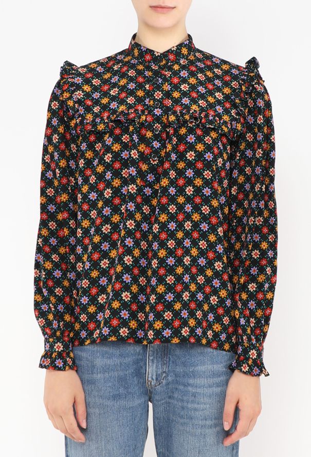 Saint Laurent '70s Floral Smock Blouse - 1