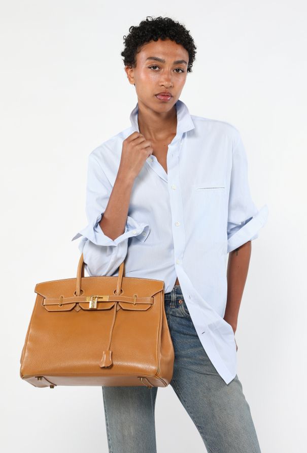 Hermès Beautifully Patinaed '90s Gold Birkin 35 - 4