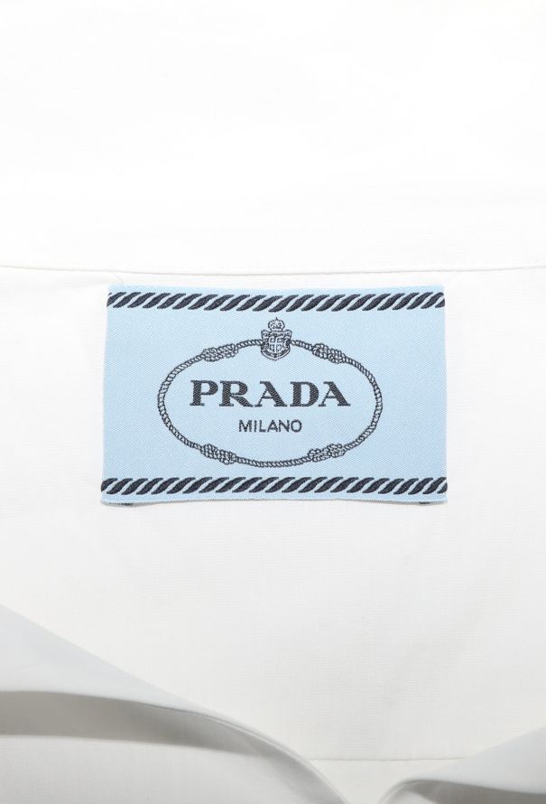 Prada 2018 Off-Shoulder Poplin Dress - 6