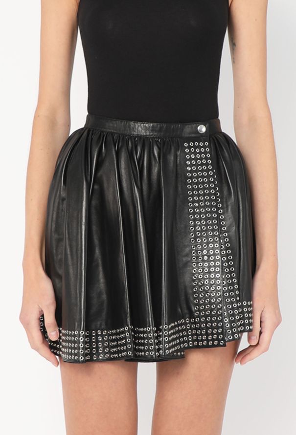 Alaïa S/S 2014 Leather Eyelet Skirt - 3 Alaïa S/S 2014 Leather Eyelet Skirt - 3
