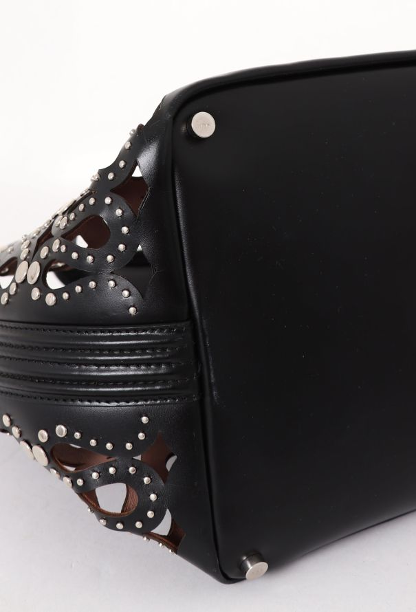 Alaïa Studded Laser-Cut Medium Tote Bag - 9