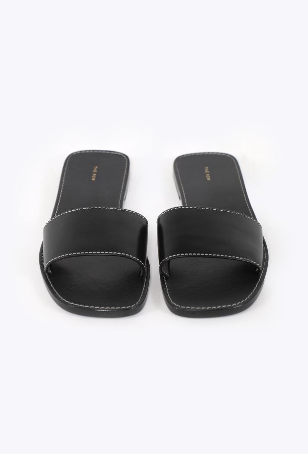 The Row Link Leather Slides, 2024 - 2