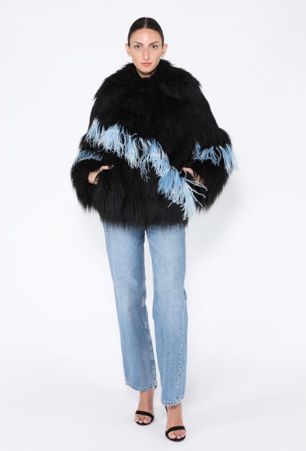 Dries Van Noten F/W 2018 Feathered Shag Coat - 3