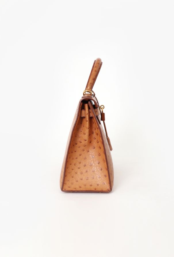 Hermès Gold Ostrich Sellier Kelly 28 - 6 Hermès Gold Ostrich Sellier Kelly 28 - 6